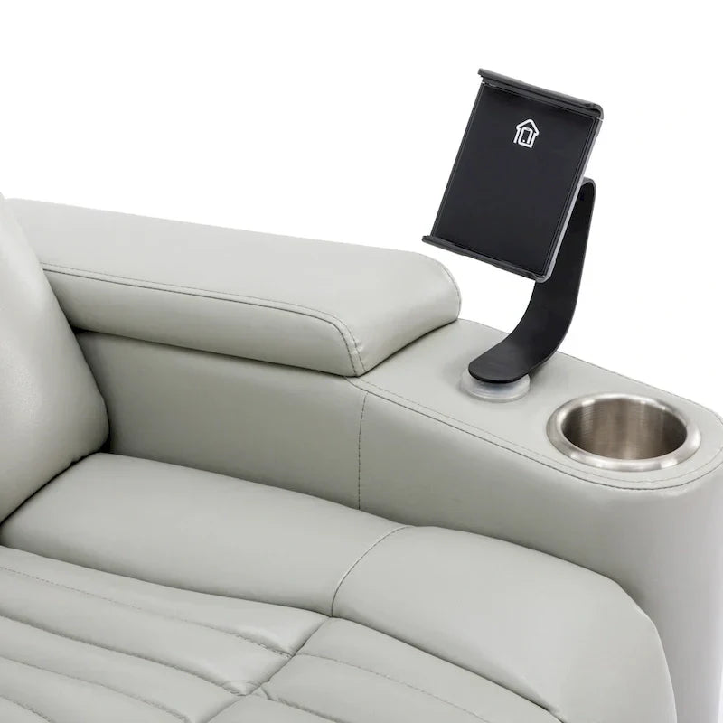 Power Home Theater Recliner Chair, 34.6 D x 38.2 W x 41.4 H, 110-160 Recline, 270 Swivel