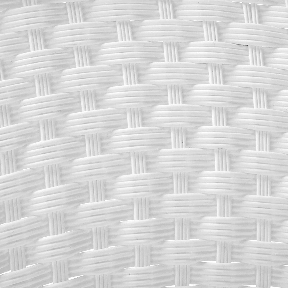 Jeco Resin Wicker Outdoor Patio Rocker Chair And End Table Set, 3-Piece, White