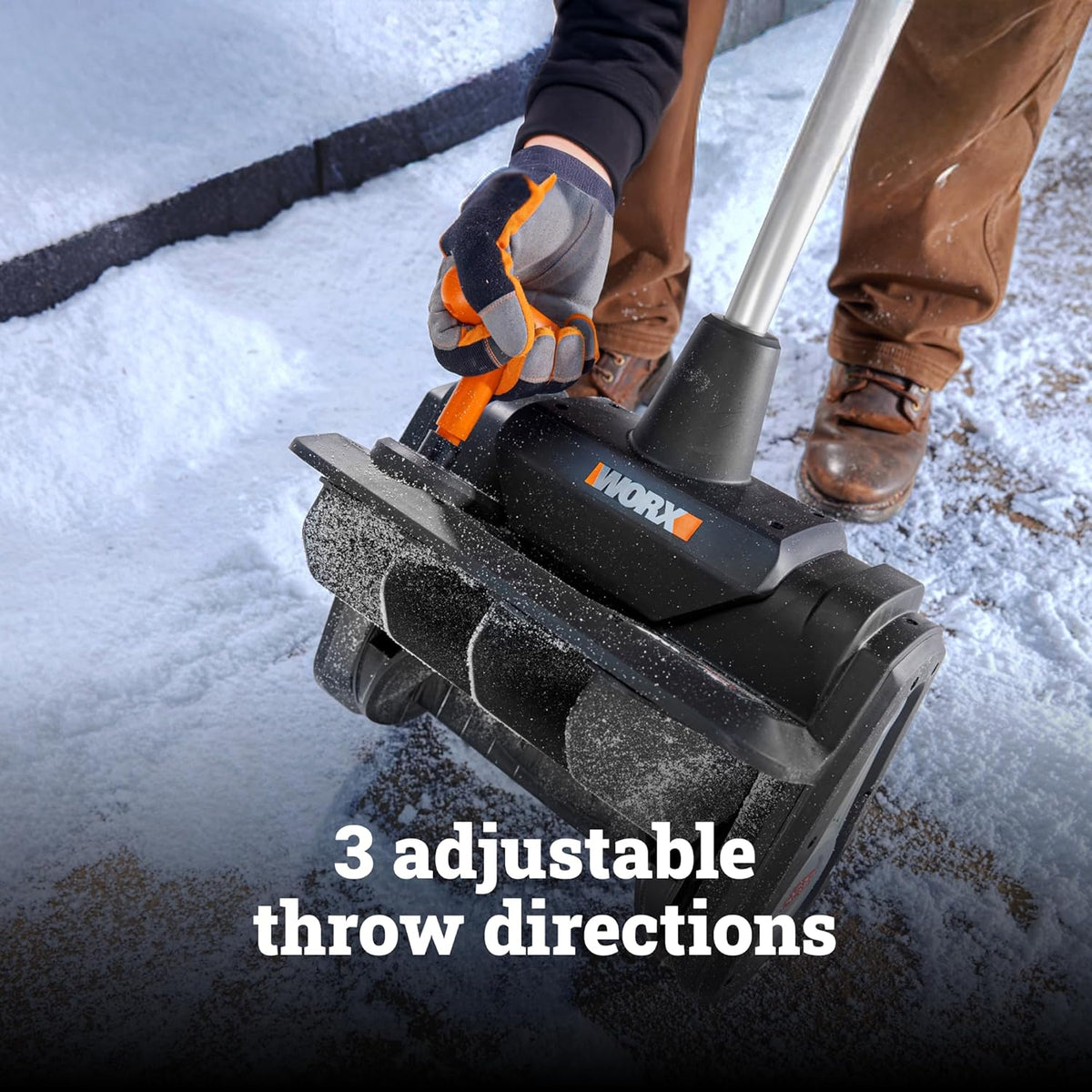 WORX Nitro 40V 12in Cordless Snow Shovel With 2 x 4.0 Ah Batteries And Charger - WG460