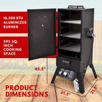 Char-Broil Vertical Liquid Propane Gas Smoker, 595 Square Inches, 16,500 BTU