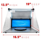 Master Airbrush Portable Hobby Airbrush Paint Spray Booth Kit With Exhaust Filter And LED Light Set - 25 Watts