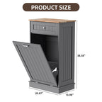 HARIPUL Single Tilt-Out Trash Cabinet For 13 Gallon Waste Bin, White