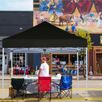 GVDV 10x10 ft Easy Pop Up Outdoor Canopy Tent - Blue