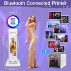 Portable iPad Photo Booth With 29in LCD Screen, RGB Ring Light, Remote Control And Flight Case