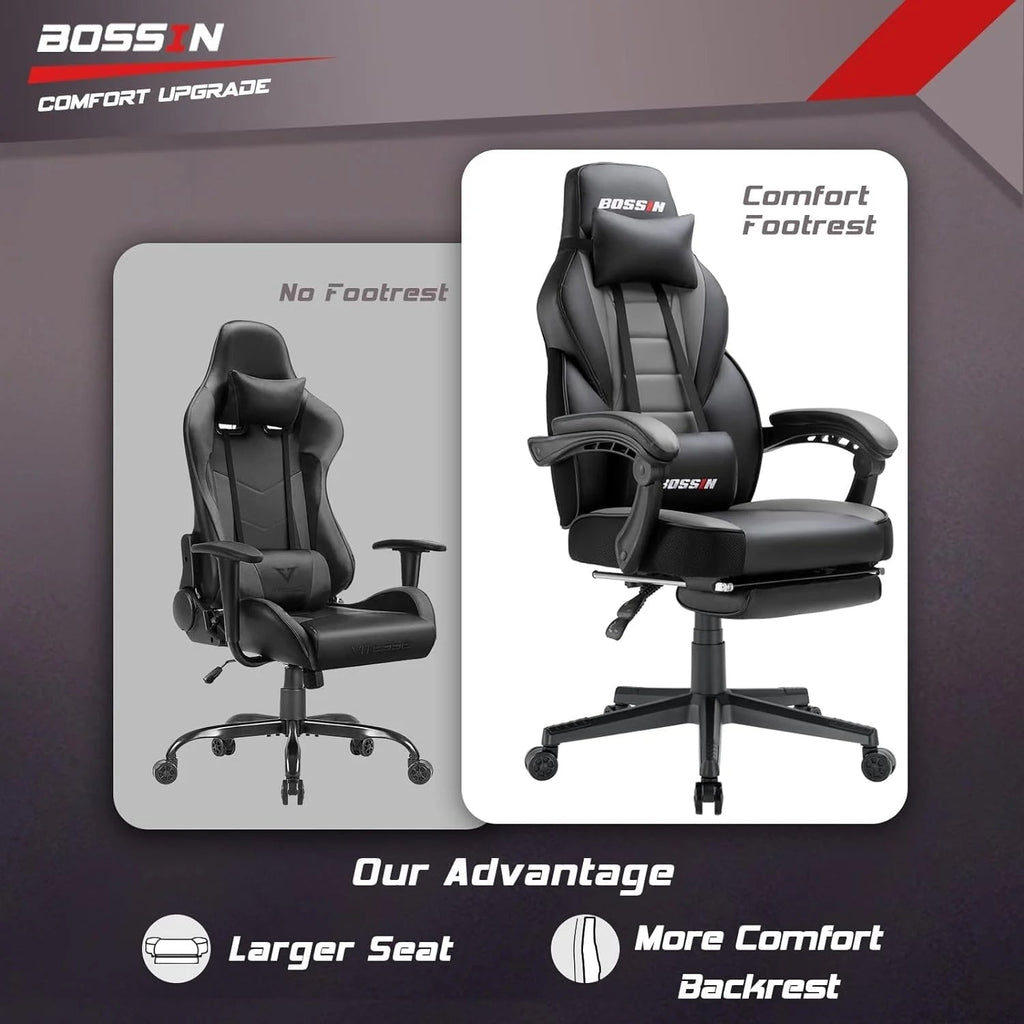 Racing Style Gaming Chair, 300 lbs Big And Tall High Back Computer Chair