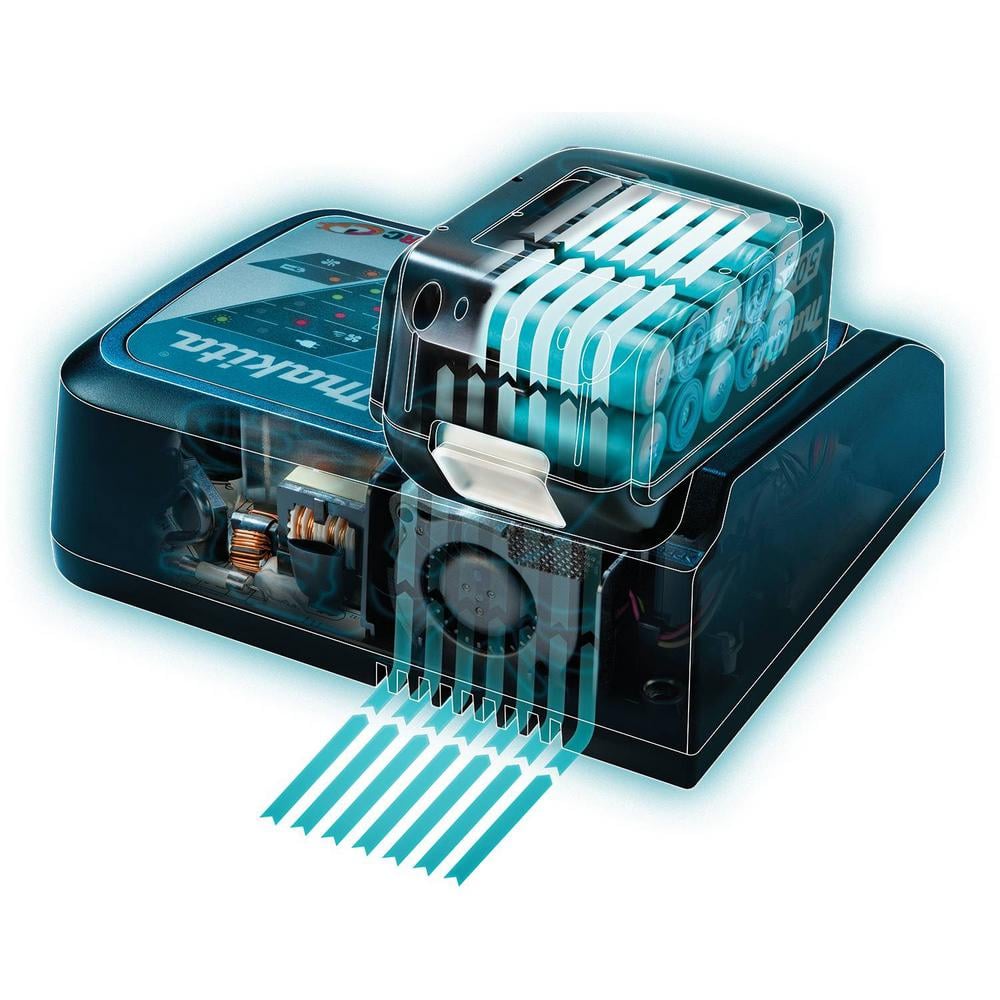 Makita 18V LXT 5.0Ah Battery And Rapid Optimum Charger Starter Pack With XAG04Z Brushless Angle Grinder - BL1850BDC2XAG04
