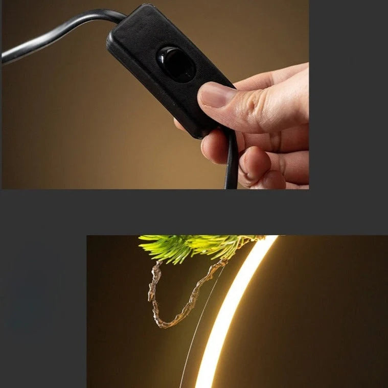 Japanese Backflow Incense Holder With LED Light - Circle Mountain