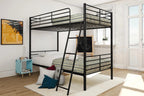 Mainstays Convertible Twin Over Twin Metal Bunk Bed - Black