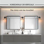Aluminum Alloy Rounded Corner Wall Vanity Mirror