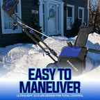 Snow Joe IONMAX 48V 18 Inch Cordless Electric Snow Blower With LED Light And Wheels - 24V-X2-SB18-GO