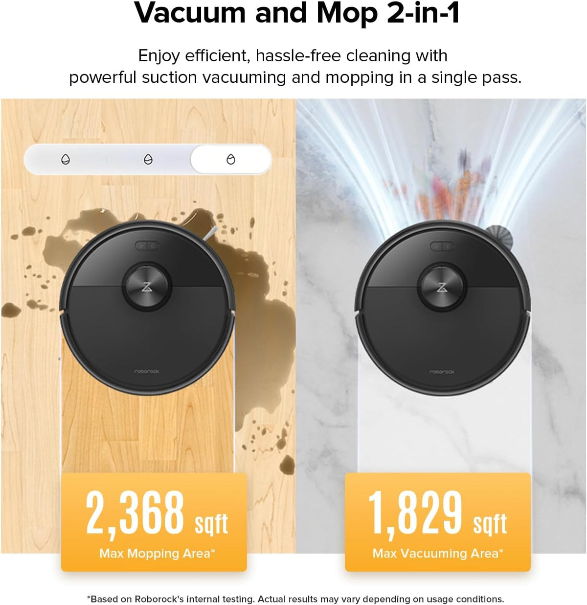 roborock Q7 M5 Robot Vacuum And Mop Combo, 10,000Pa Suction, Black - Q7 M5