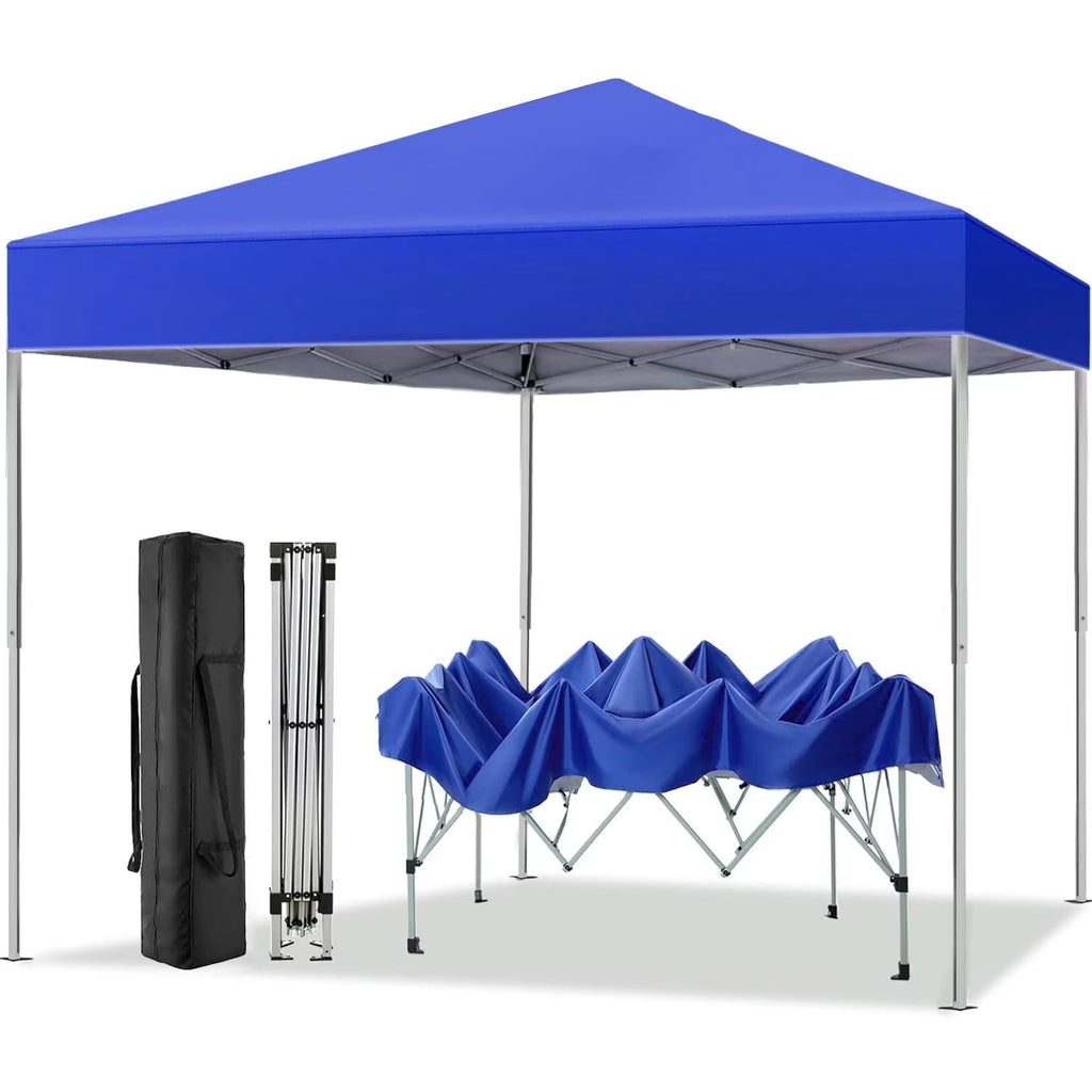 GVDV 10x10 ft Easy Pop Up Outdoor Canopy Tent - Blue