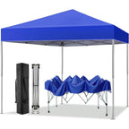 GVDV 10x10 ft Easy Pop Up Outdoor Canopy Tent - Blue