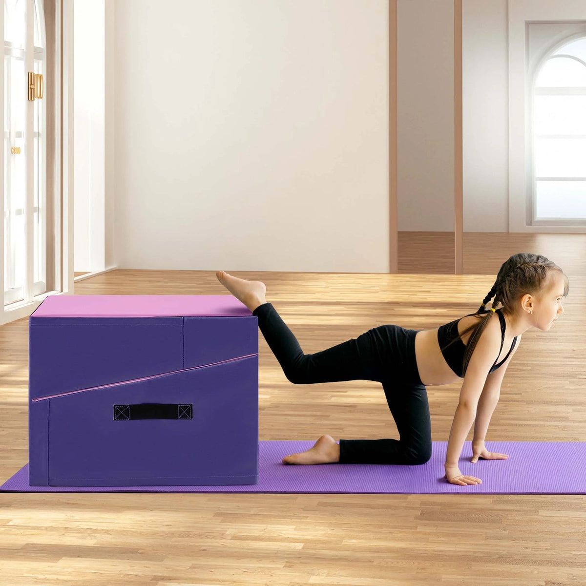Costway Folding Gymnastics Incline Mat, 48 x 24 x 14 in