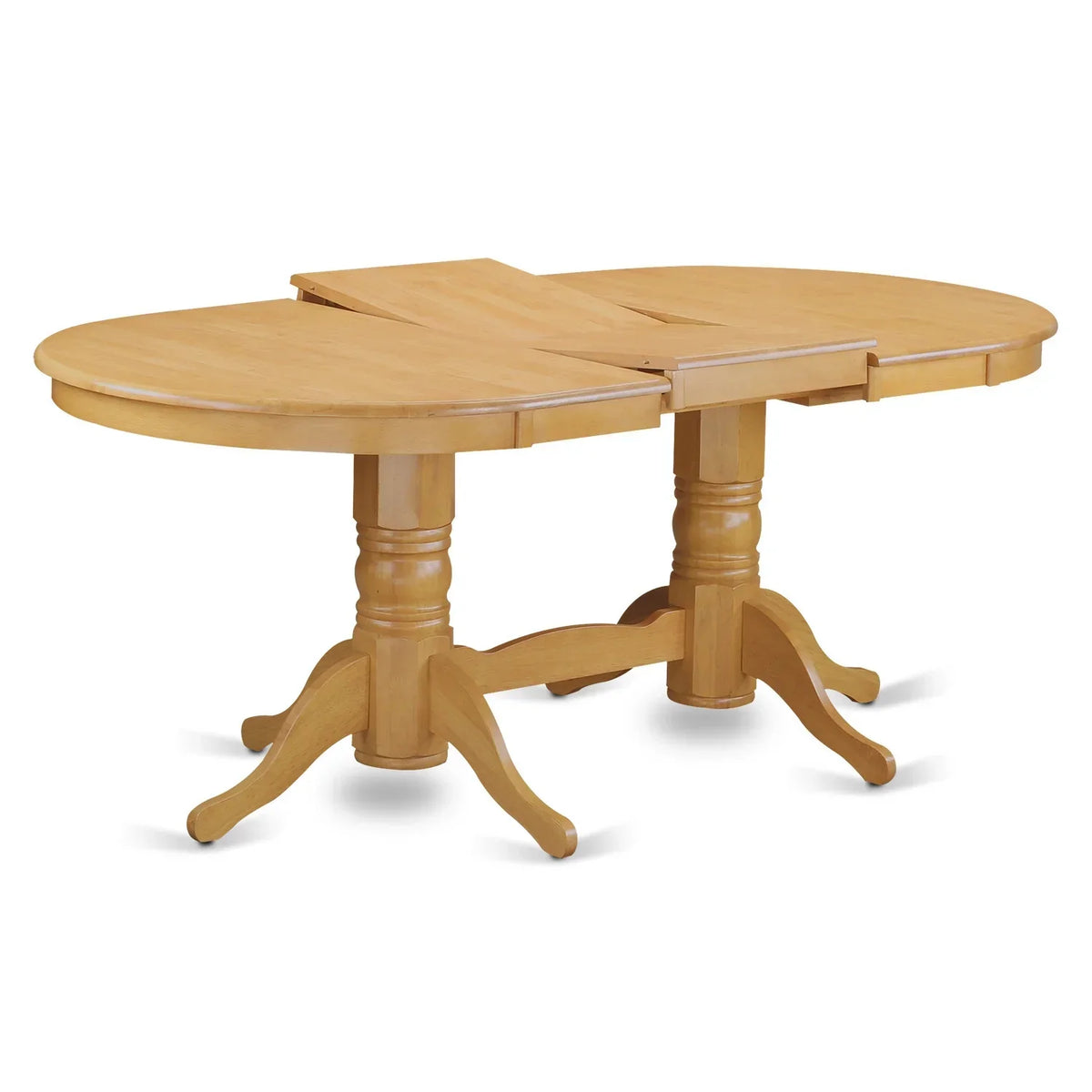 HomeStock 7Pc Oval Dining Room Table Set With Linen Beige Fabric Parson Chairs And Oak Chair Legs - Asian Allure