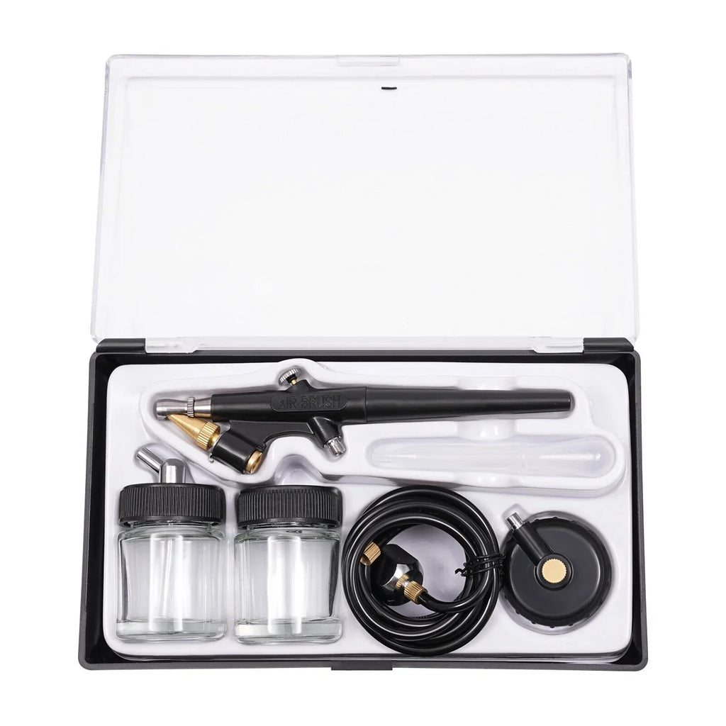 Airbrush Spray Booth Kit With LED Light, Filter Hose And Spray Guns For Model Painting