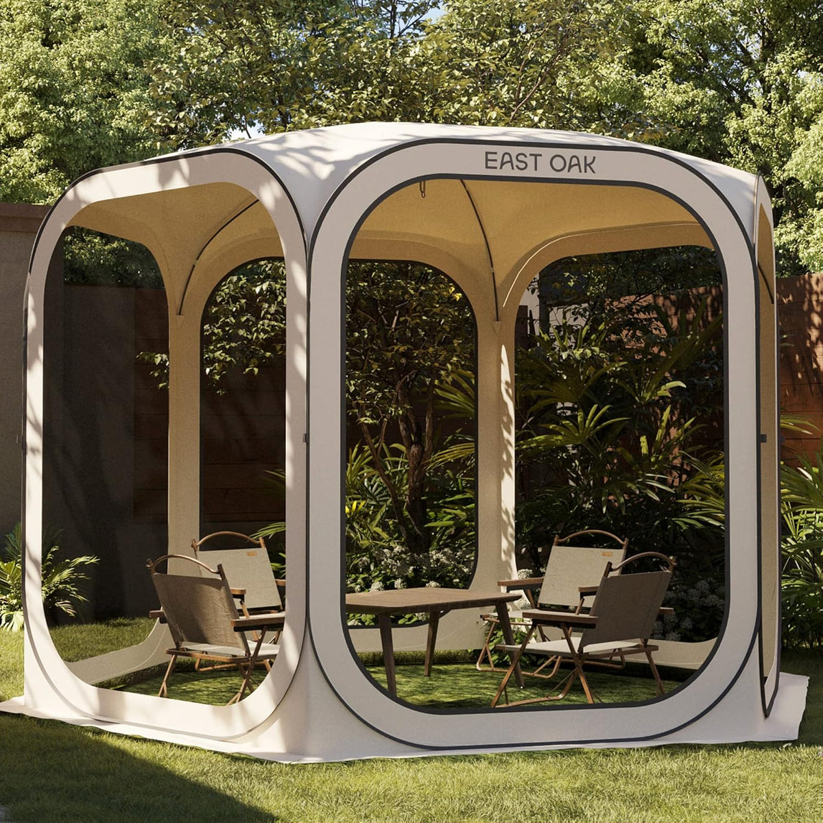 EAST OAK Pop-Up Screen House Tent 10 x 10 FT With Carry Bag