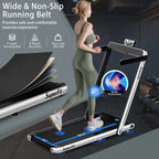 GYMAX 2-in-1 Folding Under Desk Treadmill With Speaker, App And Remote Control - 2.5HP