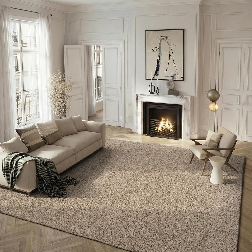 SAFAVIEH Athens Shag Area Rug 9x12 Beige - SGA119G