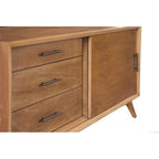 Home Square 4-Piece Set With Small TV Console, Full Wood Bed And Large Nightstand