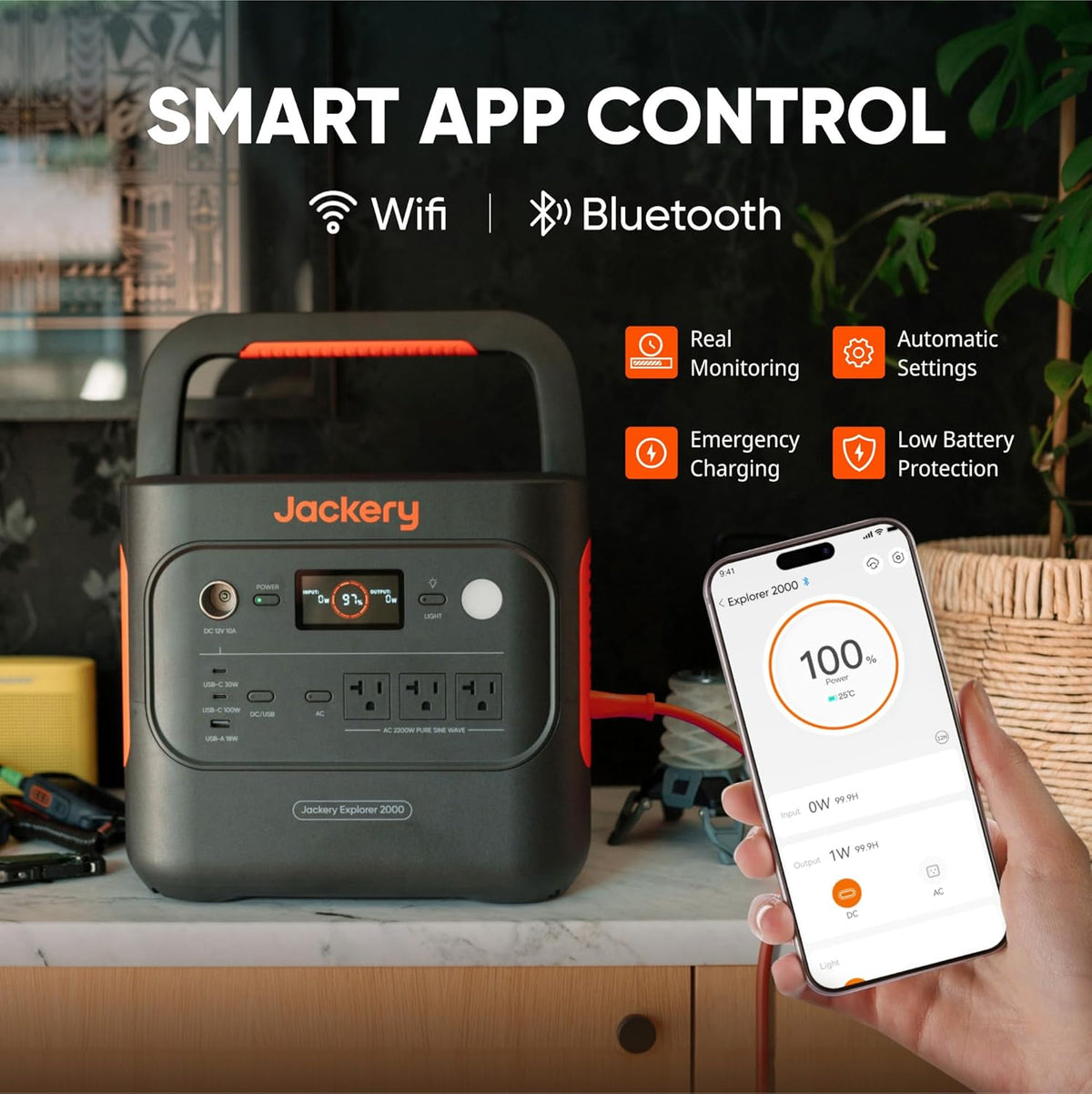 Jackery Portable Power Station 2042Wh LiFePO4 2200W USB-C PD 100W - Explorer 2000 v2