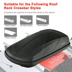 Waterproof Rooftop Cargo Box 15 Cu. Ft. Heavy-Duty Aerodynamic Roof Mount Carrier