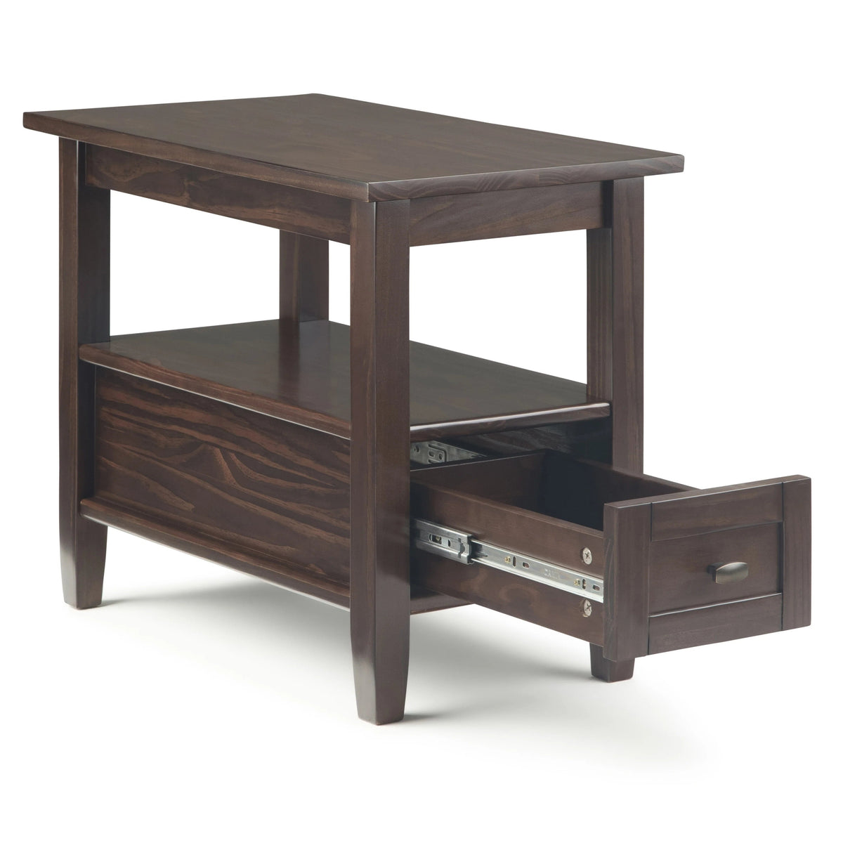 Solid Wood Narrow Side Table, 14 in Wide, 24 in D x 14 in W x 20 in H