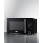 Compact Countertop Microwave, Black With 2 USB Ports And Built-In Power Allocator