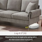 Churanty Convertible L-Shaped Sectional Sofa With Reversible Chaise Lounge, 84 Inch