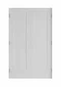 60 in x 80 in Bi-Parting Solid Core White Primed Composite Double Prehung French Door With Catch Ball Bronze Hinges