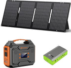 ZeroKor Portable Solar Generator Bundle 300W 280Wh With 60W Solar Panel And 65W Power Bank