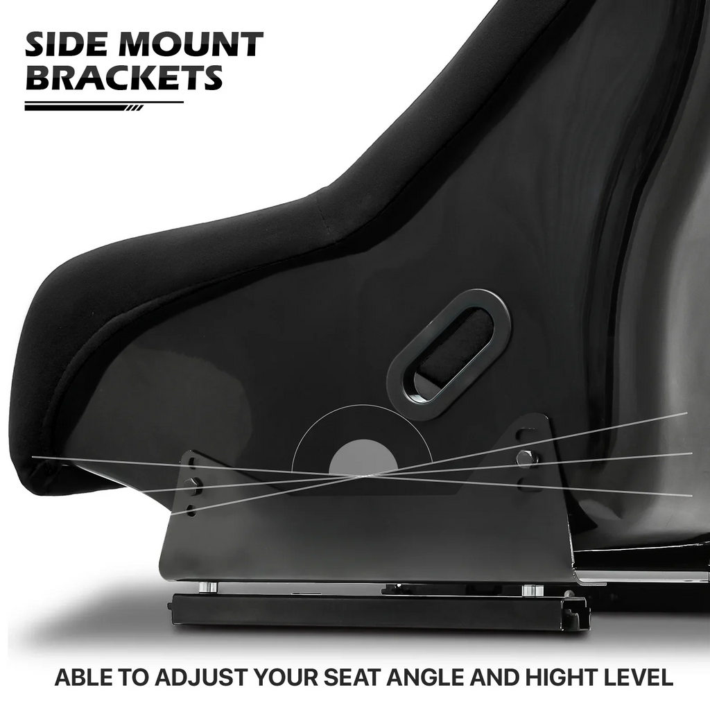 MoNiBloom Racing Simulator Game Seat With Adjustable Slide, Black