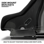MoNiBloom Racing Simulator Game Seat With Adjustable Slide, Black