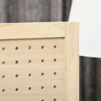 CHFBC 4-Panel Pegboard Room Divider 4.7' Tall Natural