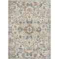 Bohemian Medallion Low-Pile Machine-Washable Area Rug, Cream And Terra