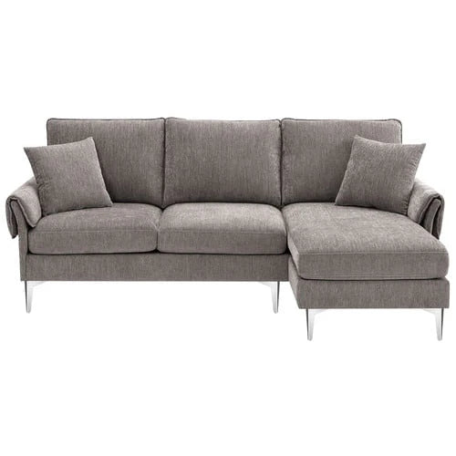 Churanty Convertible L-Shaped Sectional Sofa With Reversible Chaise Lounge, 84 Inch