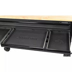 Heavy Duty 61 in. W x 23 in. D 15-Drawer Mobile Workbench With Solid Wood Top