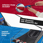 Costway Dual Shot Basketball Arcade Game, Blue, 8 Game Modes, 81in x 43in x 81in