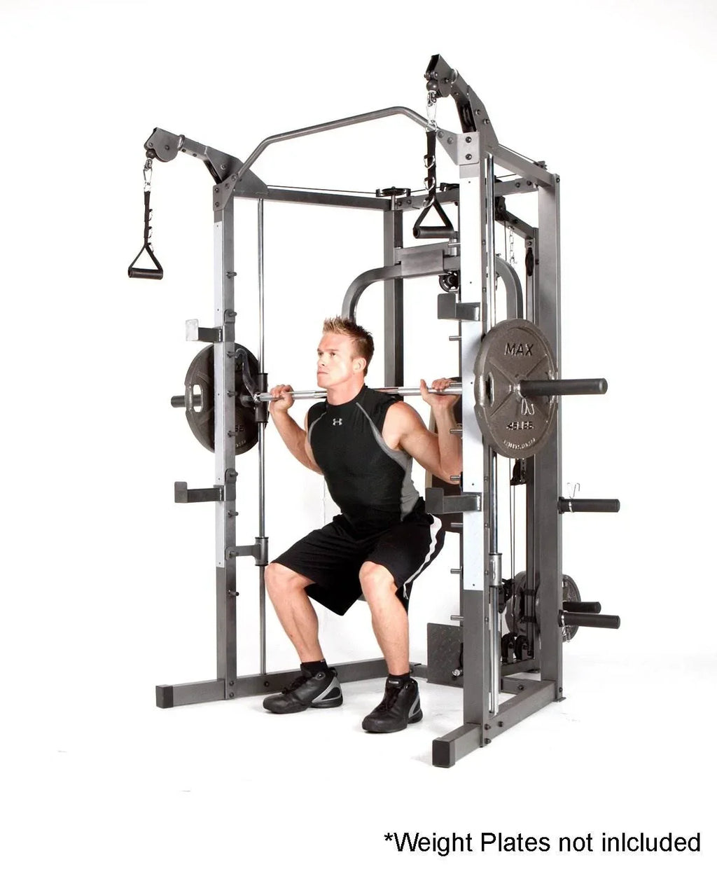 Marcy Full Body Home Exercise Gym, Gray/Brown, 98 x 59 x 82 Inches