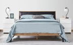 AYFDEGT 2PCS 3-Drawer White Bedside Tables - 18in L x 14in W