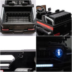 24V 6-Wheel 4WD Kids' Ride-On Pickup Truck With Remote Control - Black