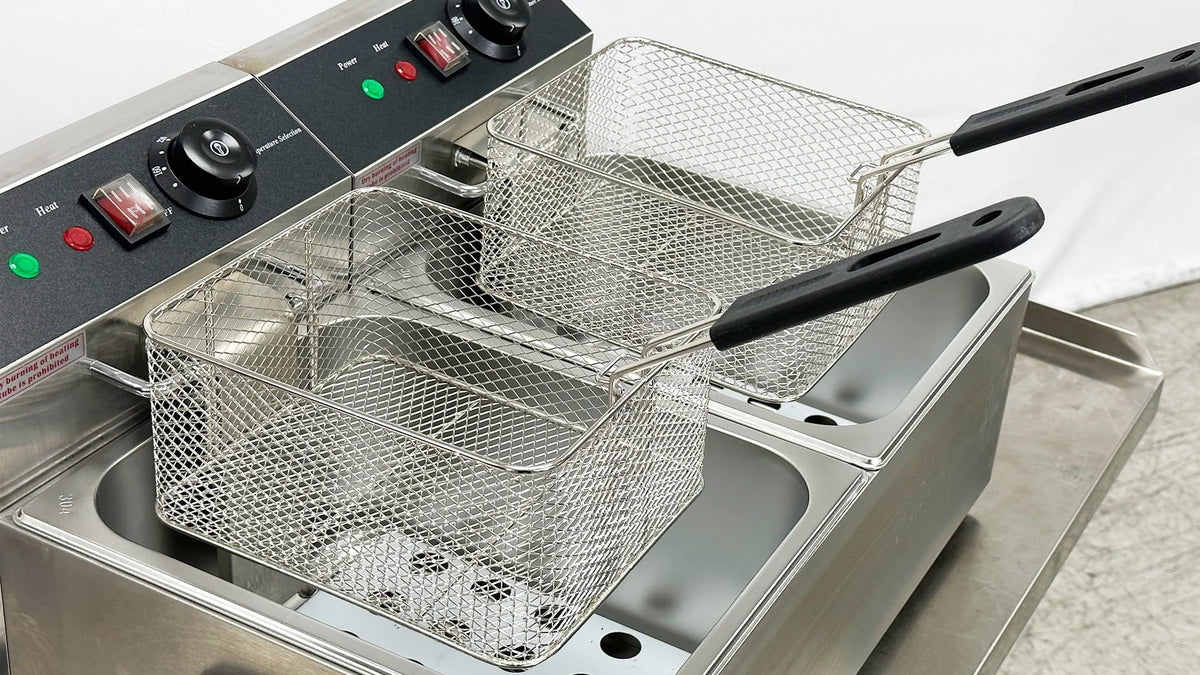 Commercial Electric Countertop Stainless Steel Deep Fryer 23 in 12L 2.5KW