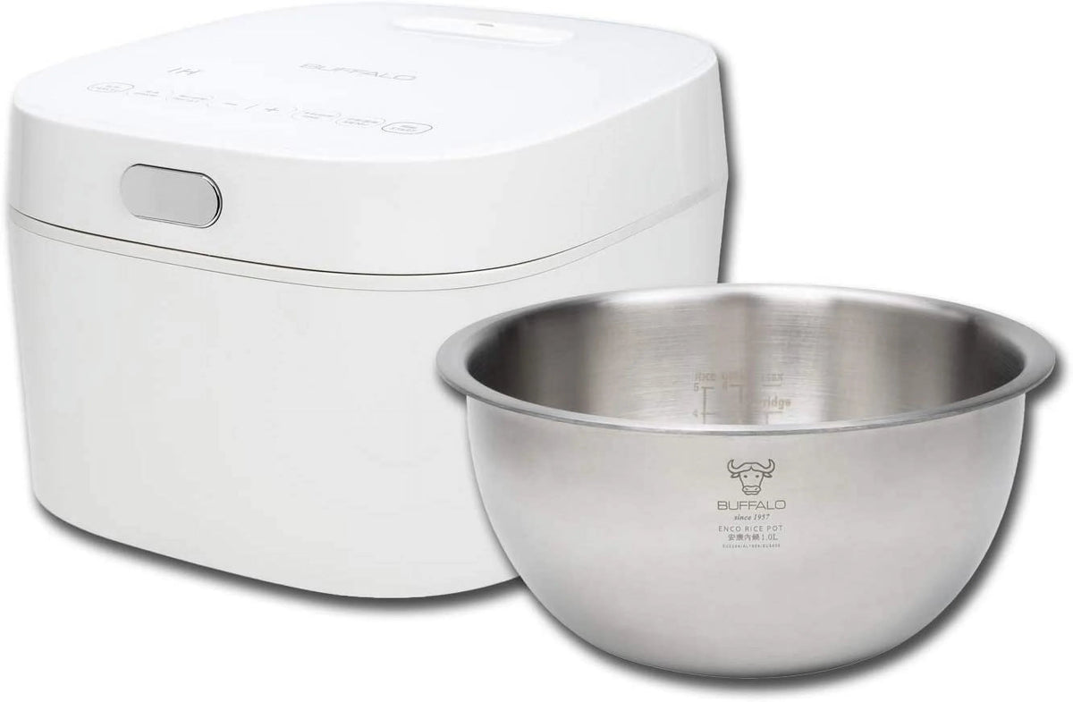Buffalo White IH Smart Rice Cooker And Warmer, 1 L, 5 Cups