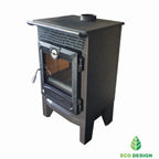 Indoor Wood Burning Cooking Stove 57cm x 55,5cm x 99,5cm, Matte Black - Stove 315