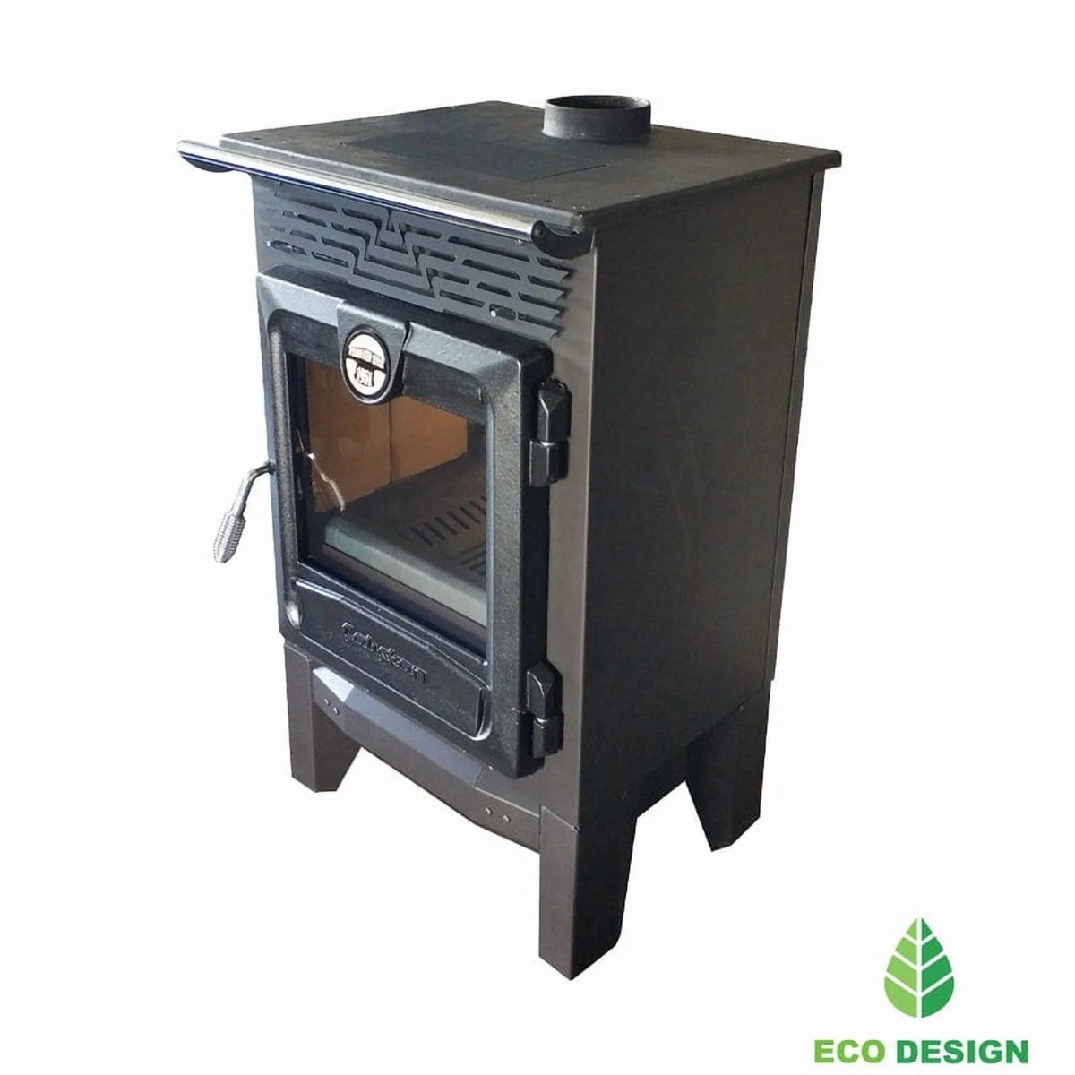Indoor Wood Burning Cooking Stove 57cm x 55,5cm x 99,5cm, Matte Black - Stove 315