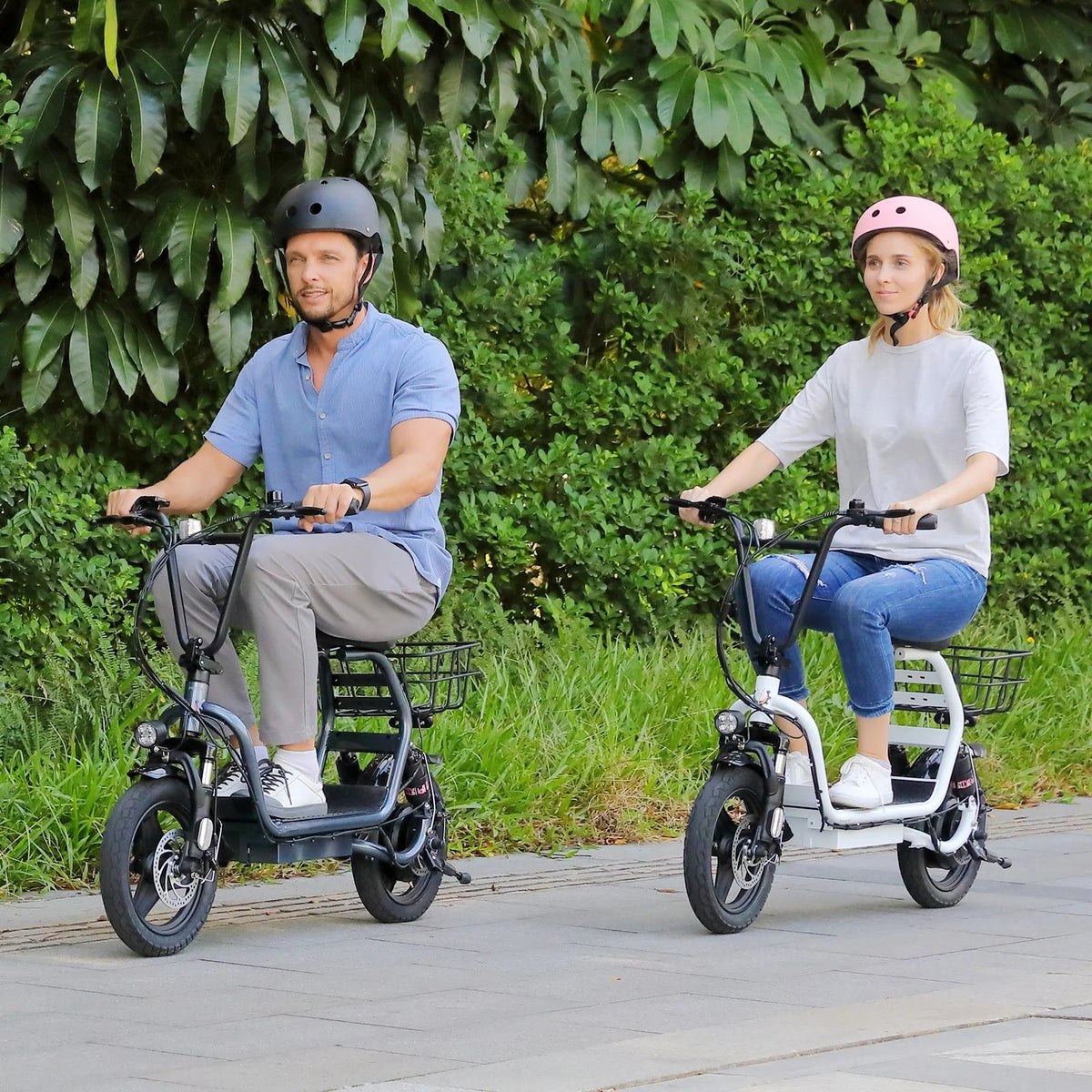 SANOPY Electric Scooter With Seat for Adults, 350W, 15 Miles, 20 Mph, 36V 5.2Ah, 14 inch Tire - Black