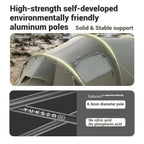 Naturehike Baluosi UL Ultralight Tunnel Hiking Tent, 15D, 2/3 Person, Olive Green - CNK2450WS036