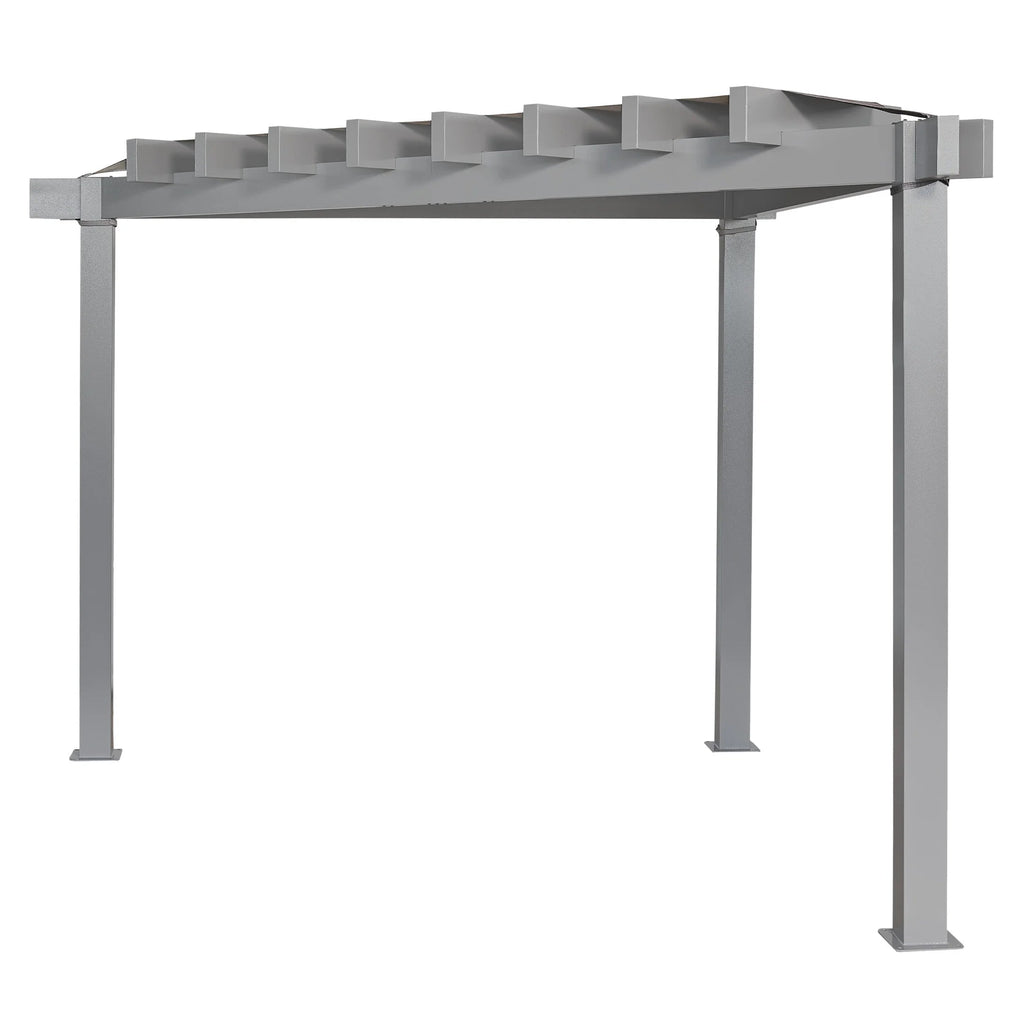 Sojag Aluminum Frame Pergola With PVC-Coated Canopy, 10 ft x 10 ft, Grey - Lima