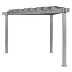 Sojag Aluminum Frame Pergola With PVC-Coated Canopy, 10 ft x 10 ft, Grey - Lima