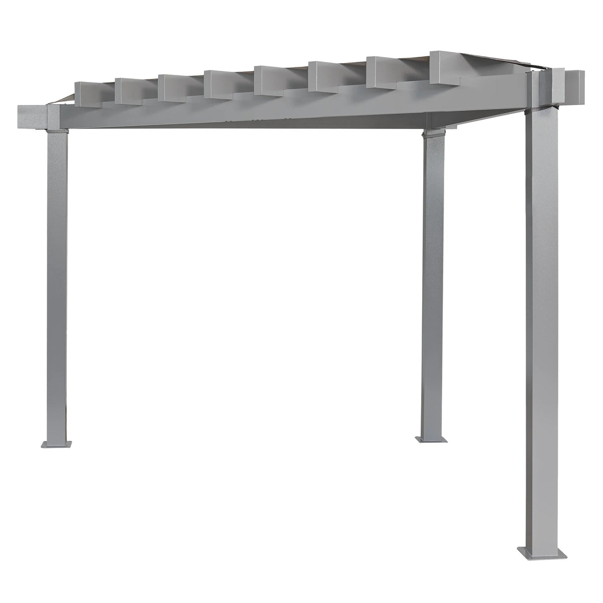 Sojag Aluminum Frame Pergola With PVC-Coated Canopy, 10 ft x 10 ft, Grey - Lima
